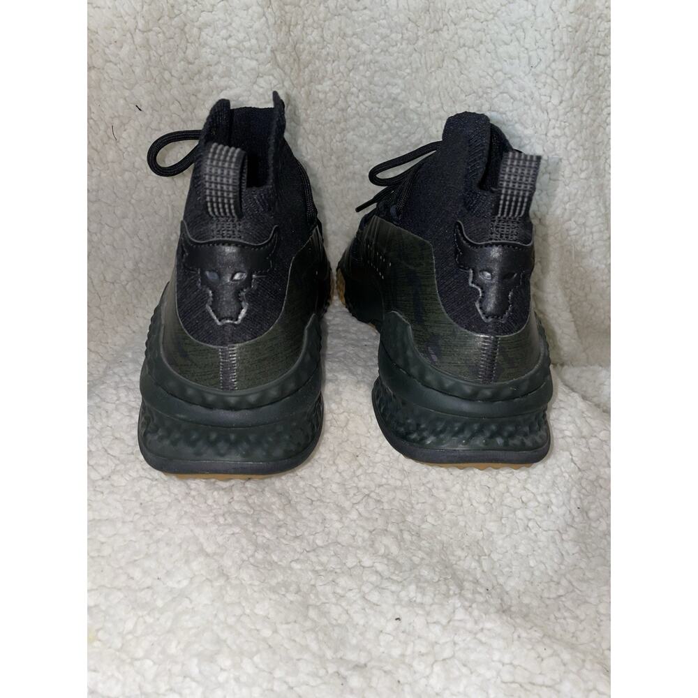 RAREš„ Under Armour Project Rock 1 Training Sz 13 Mens Black Blood Sweat Respect - Picture 3 of 9